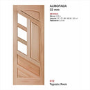 Folha de Porta Reck Eucalipto Tingida Mogno 612 2.10x0.82cm