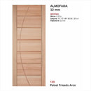 Folha de Porta Reck Frisada Tingida Mogno 120 2.10x1.00cm