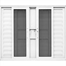 Veneziana Linha Maxx Branca com Tela Mosqueteiro 1,00x2,00 6 Folhas com Grade Esal