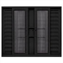 Veneziana Linha Maxx Preta 1,00x1,20 6 Folhas com Grade Esal