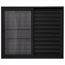 Veneziana Linha Maxx Preta 1,00x1,20 3 Folhas com Grade Esal