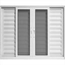 Veneziana Linha Maxx Branca com Tela Mosqueteiro 1,00x1,20 6 Folhas sem Grade Esal